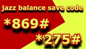 jazz balance save code